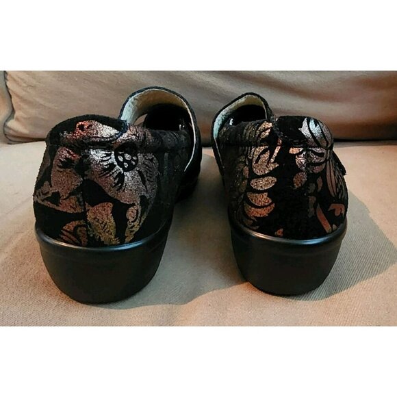 Alegria Lauryn Leather Metallic Floral Comfort Clogs LAU-557 Womens 36 US 6-6.5 - Picture 4 of 9